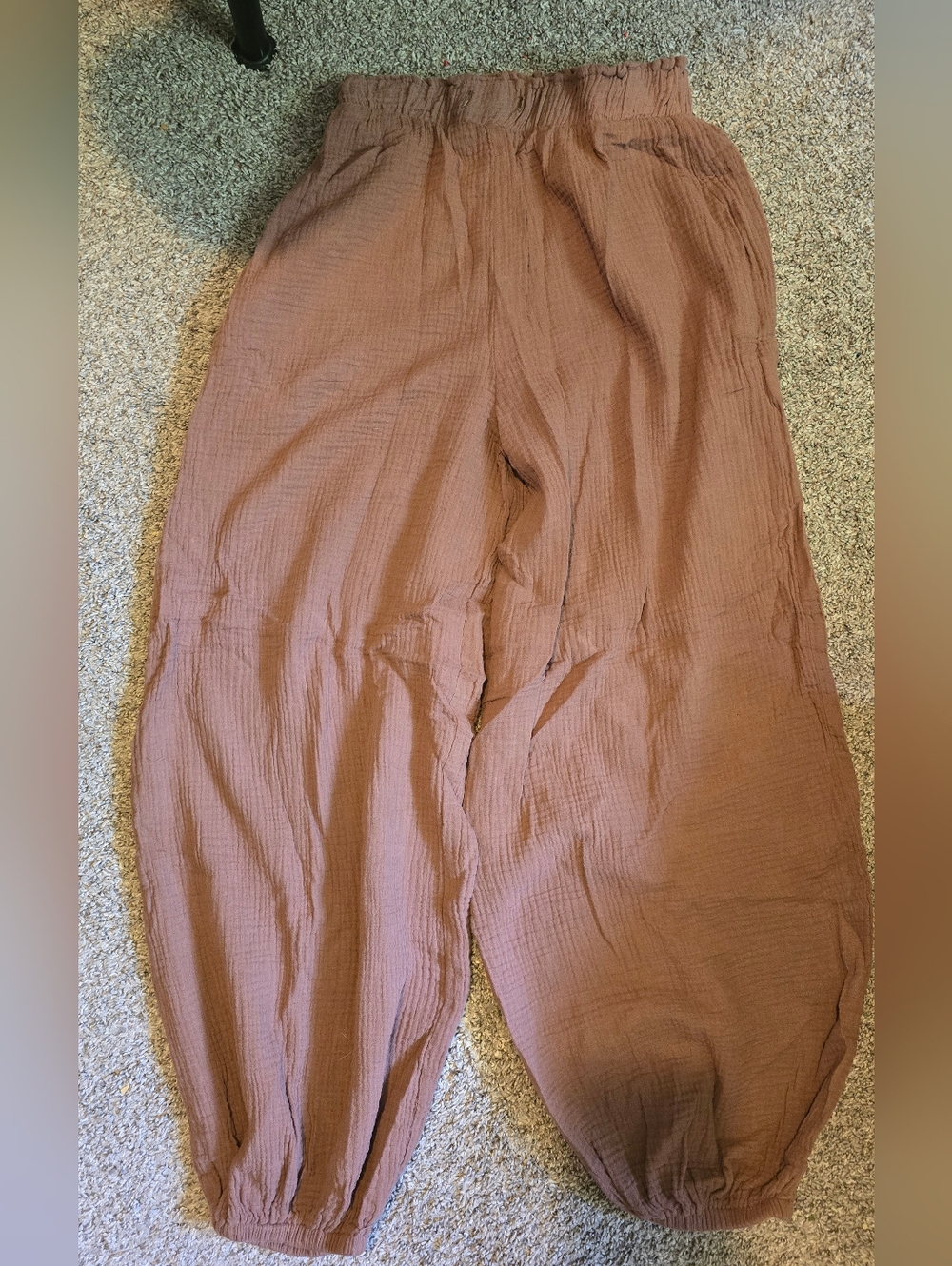 Three Bird Nest Gauze Wide-Leg Pants - Mauve Brown
